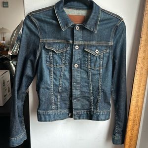 Dark denim form fit jacket
